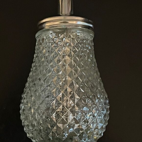 Vintage Diamond Point Glass Sugar / Syrup 6" dispenser - Picture 2 of 4